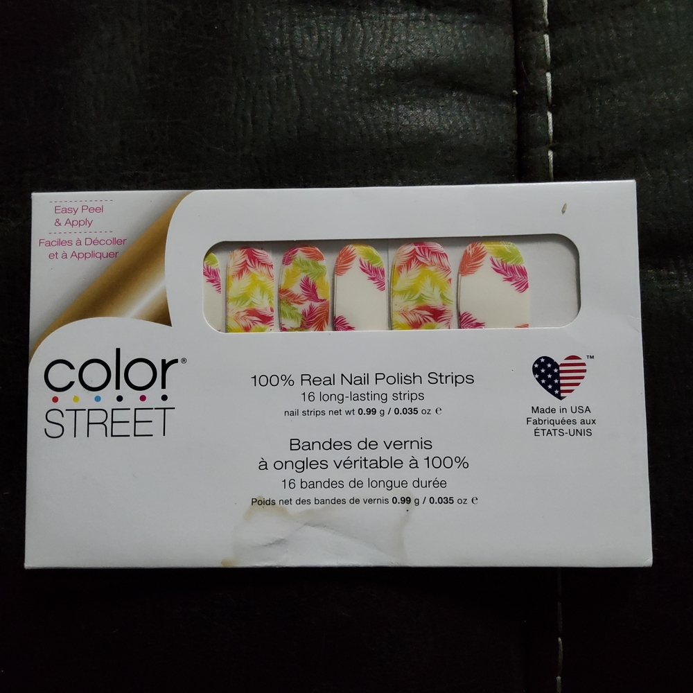 Color Street Vibrant Pink and Yellow Nail Strips